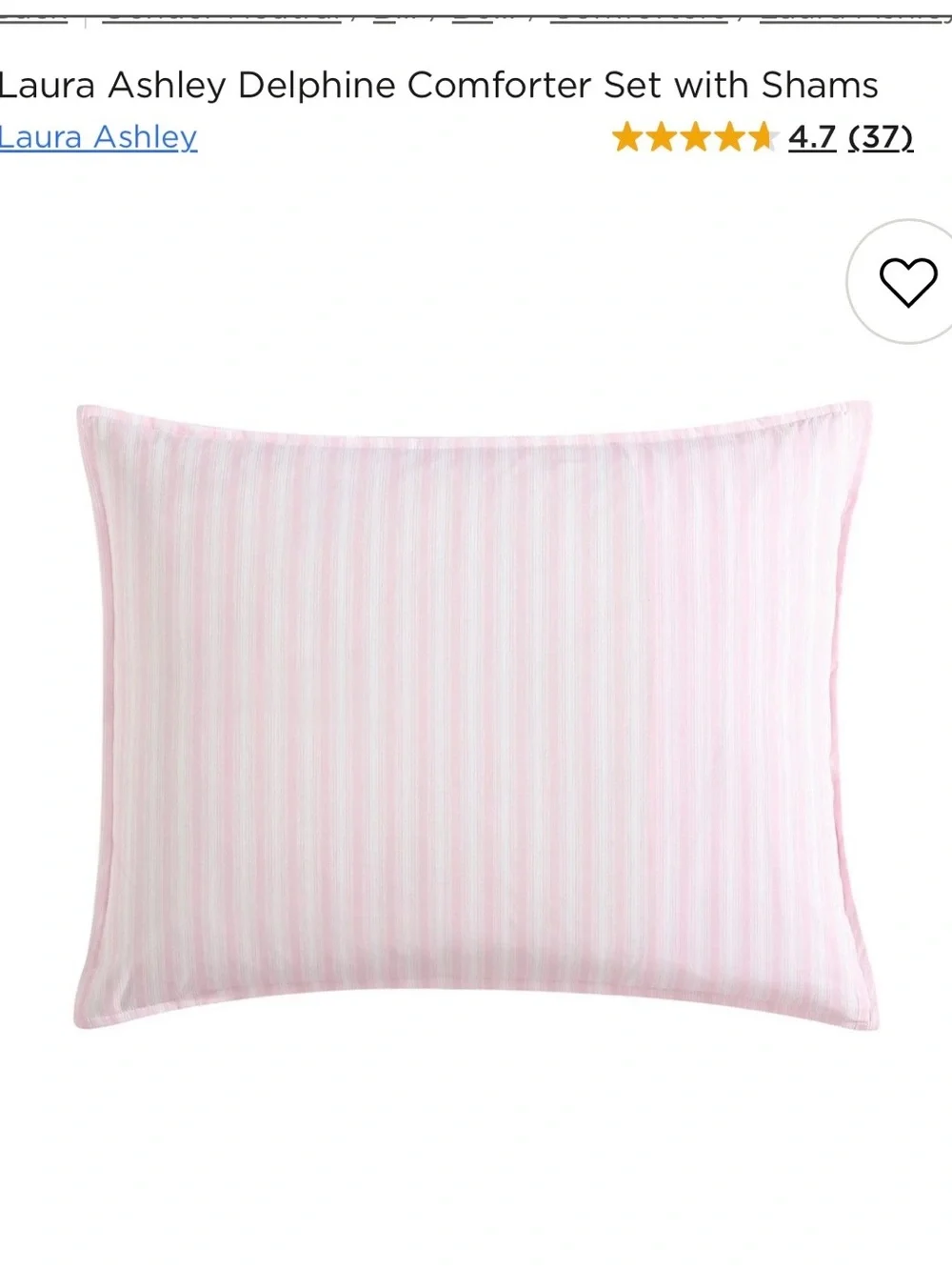 Laura Ashley Delphine Pink and White Floral Comforter Set with Shams